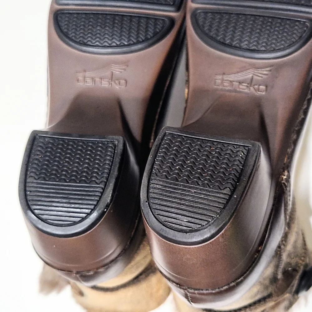Dansko Stormy Leather Boots Clogs Shearling Lining Brown Women's EU 36 US 5.5-6 - Picture 10 of 11